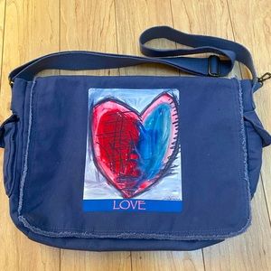 Dharma Love Heart Cotton Messenger Bag
